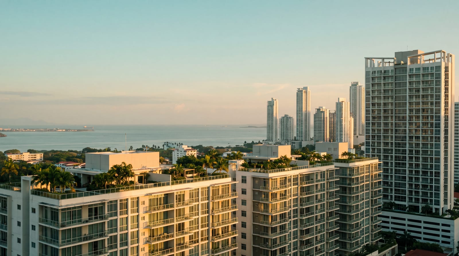 Ciudad de Panamá al atardecer.